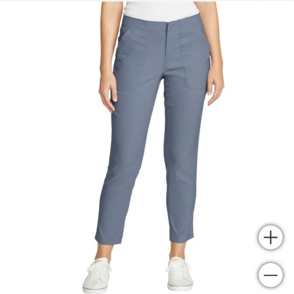 NWT Eddie Bauer Women UPF 50+ Performance Stretch Horizon Straight Ankle Pant - Picture 1 of 4